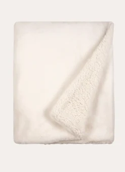 New Bouchara PLAID EN FAUSSE FOURRURE IVOIRE