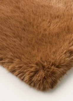 Outlet Bouchara PLAID FAUSSE FOURRURE FAUVE BRUN