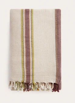 Online Bouchara PLAID LÉGER EN COTON ET LIN SABLE