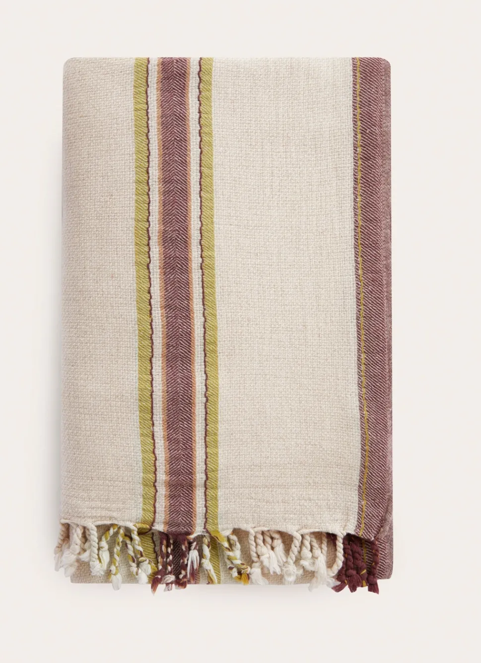 Online Bouchara PLAID LÉGER EN COTON ET LIN SABLE