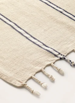 Best Bouchara PLAID LÉGER TISSÉ EN COTON ET LIN ENCRE