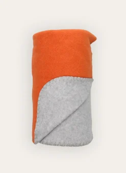 Hot Bouchara PLAID POLAIRE BICOLORE ORANGE