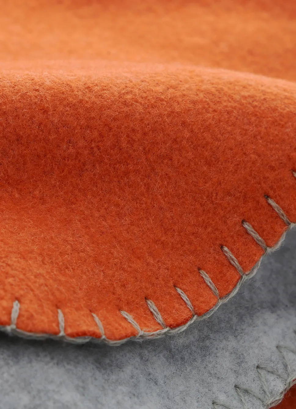 Hot Bouchara PLAID POLAIRE BICOLORE ORANGE