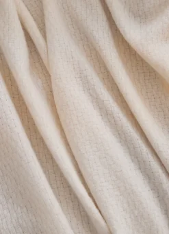 Bouchara PLAID TISSÉ UNI RIVAGE CRÈME