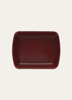 Outlet Bouchara PLAT À FOUR BICOLORE EN CÉRAMIQUE GRAND FORMAT ROUGE OPÉRA