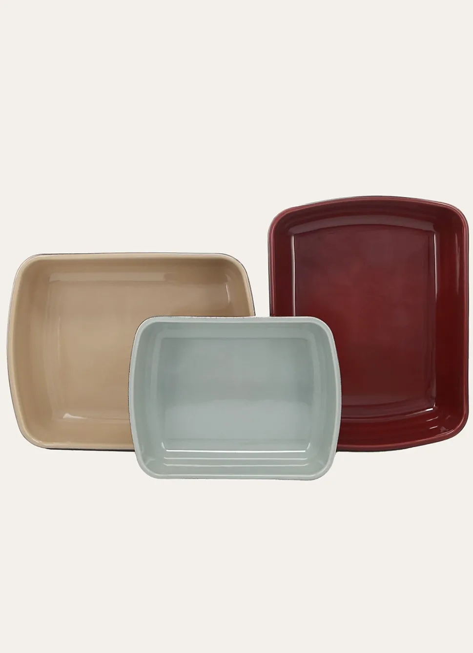 Outlet Bouchara PLAT À FOUR BICOLORE EN CÉRAMIQUE GRAND FORMAT ROUGE OPÉRA