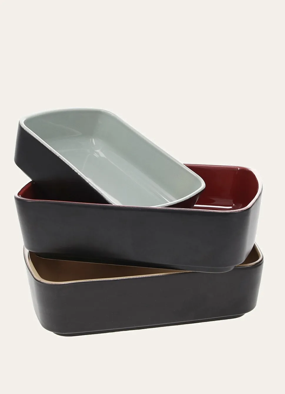 Hot Bouchara PLAT À FOUR BICOLORE EN CÉRAMIQUE GRAND FORMAT OSIER