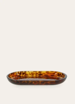 Best Bouchara PLATEAU DE SALLE DE BAIN EN VERRE MOTIF LÉOPARD BRUN