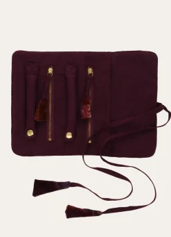 Bouchara POCHETTE À BIJOUX EN VELOURS SOLAL VIOLET