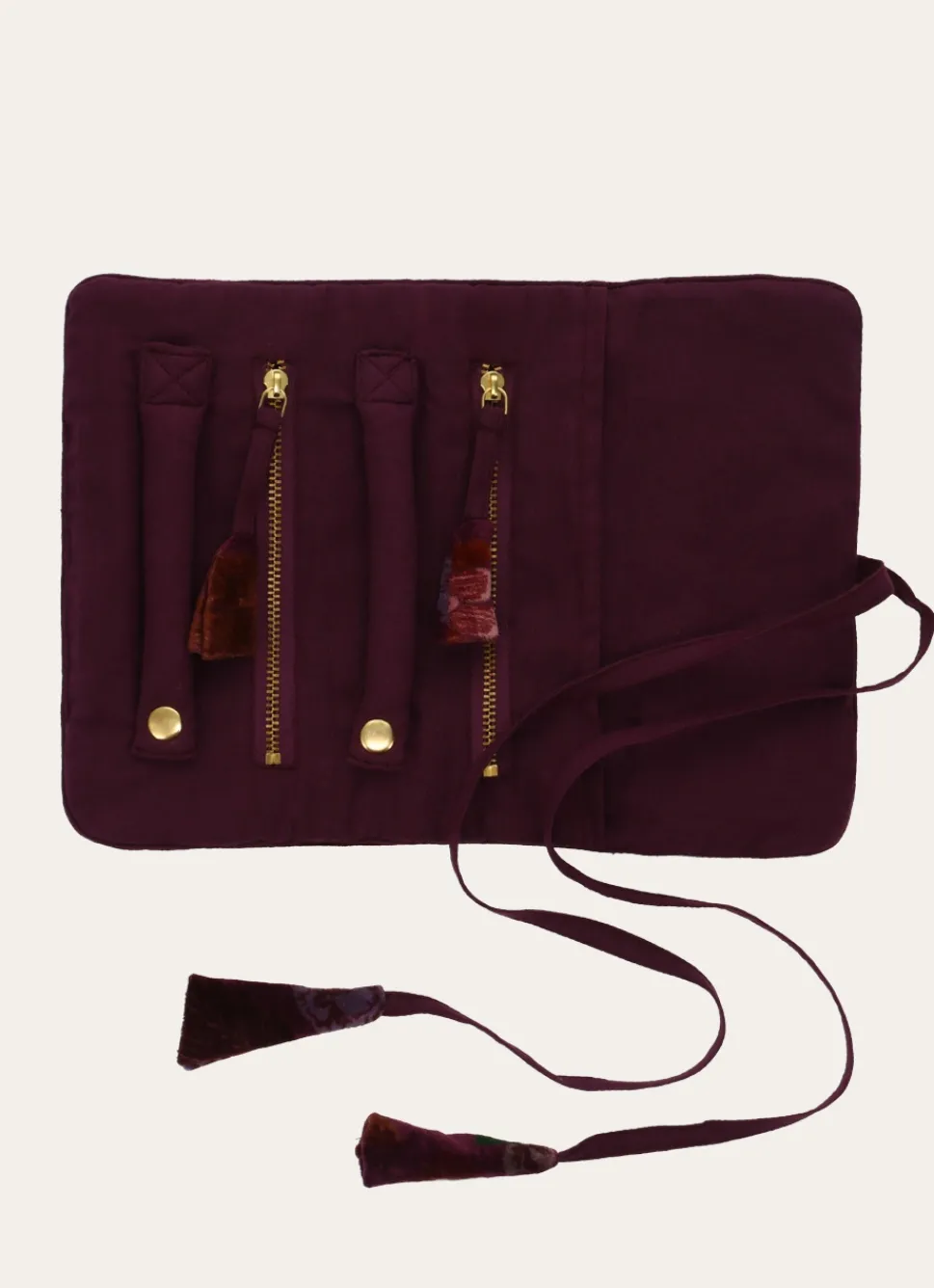 Bouchara POCHETTE À BIJOUX EN VELOURS SOLAL VIOLET