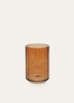 Discount Bouchara PORTE-BROSSE À DENTS EN VERRE COLORÉ AMBRE