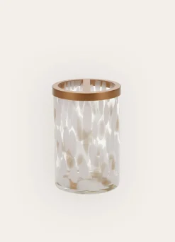 Outlet Bouchara PORTE-BROSSE À DENTS MODERNE EFFET TACHETÉ BLANC/DORE