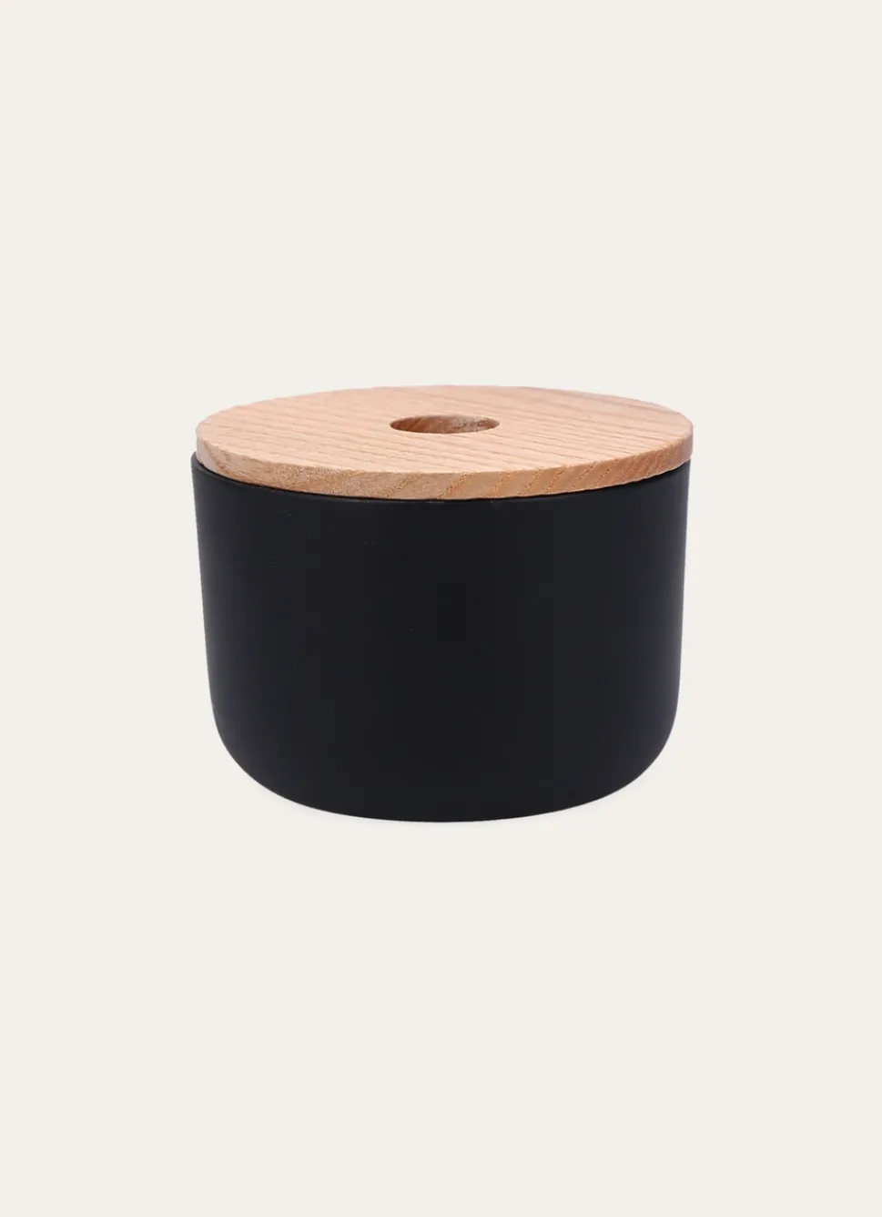 New Bouchara POT DE SALLE DE BAIN MAT ET EN BOIS Noir
