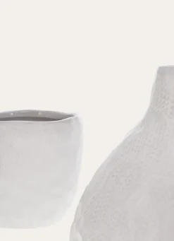 Sale Bouchara POT EN GRÈS BLANC