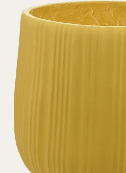 Clearance Bouchara POT POUR PLANTE TEXTURÉ JAUNE