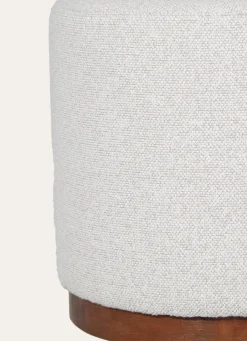 New Bouchara POUF BOBOI BLANC / GRIS CHINÉ