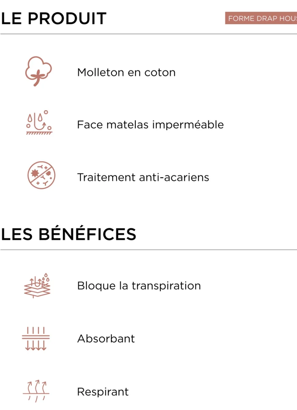 New Bouchara PROTÈGE-MATELAS FLANELLE DE COTON IMPERMÉABLE 130G BLANC