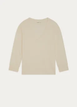 Sale Bouchara PULL COL V EN MAILLE CONFORTABLE ECRU