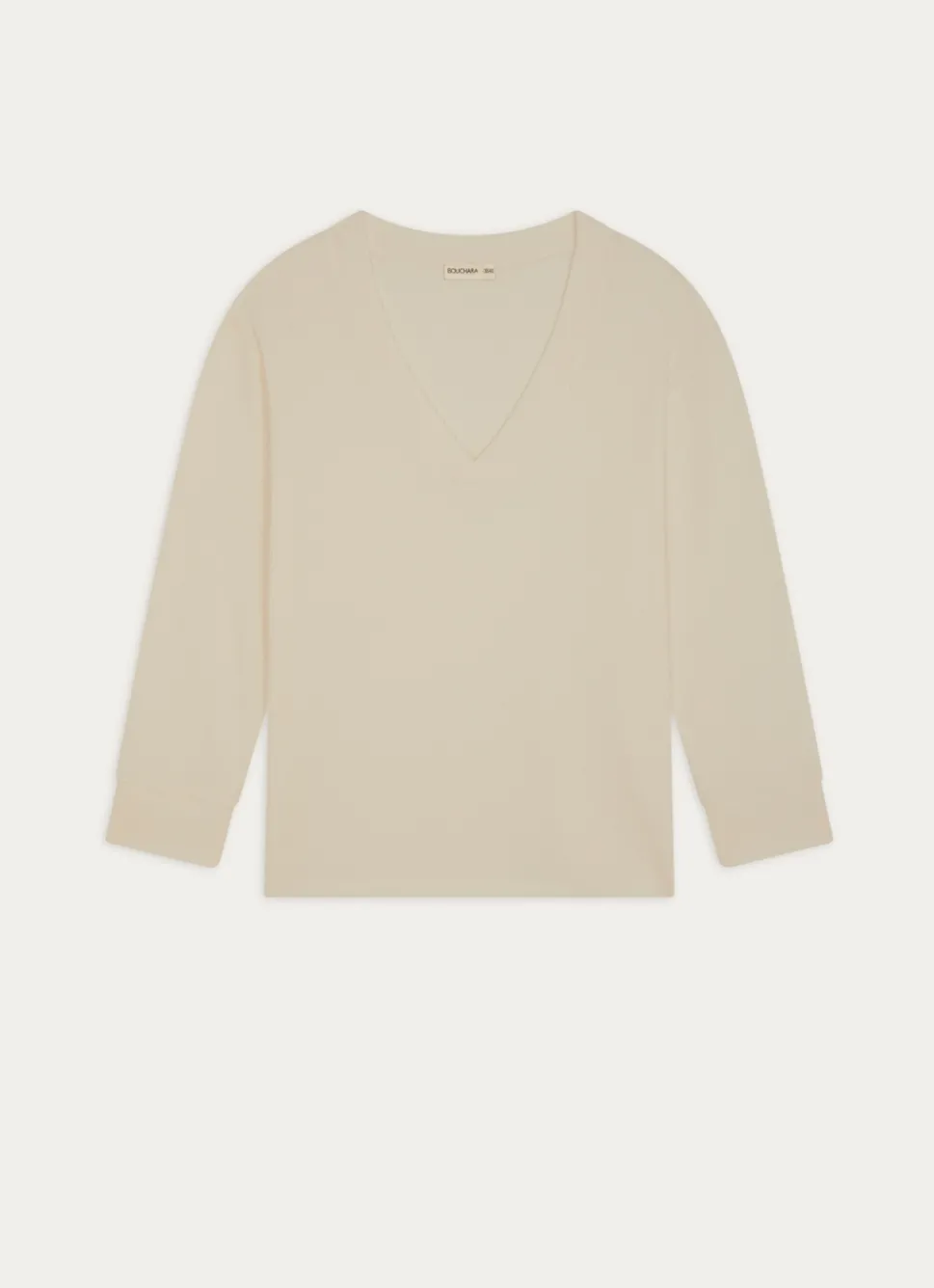 Sale Bouchara PULL COL V EN MAILLE CONFORTABLE ECRU