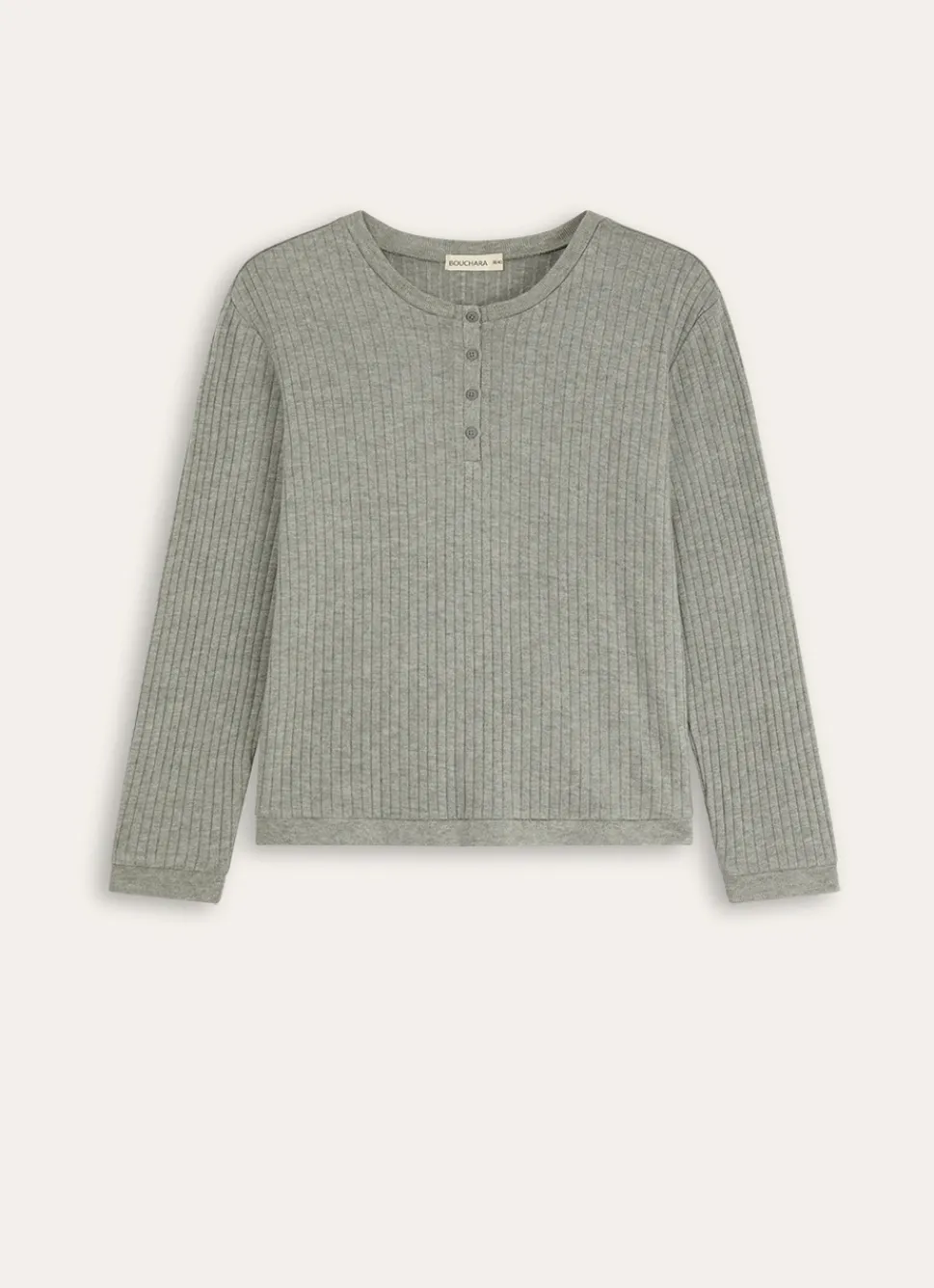 Clearance Bouchara PULL EN MAILLE DOUCE CÔTELÉE ROUV vert