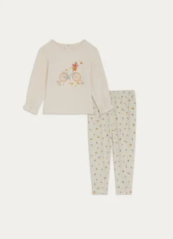 Clearance Bouchara PYJAMA 2 PIÈCES EN COTON IMPRIMÉ EGLANTINE ECRU