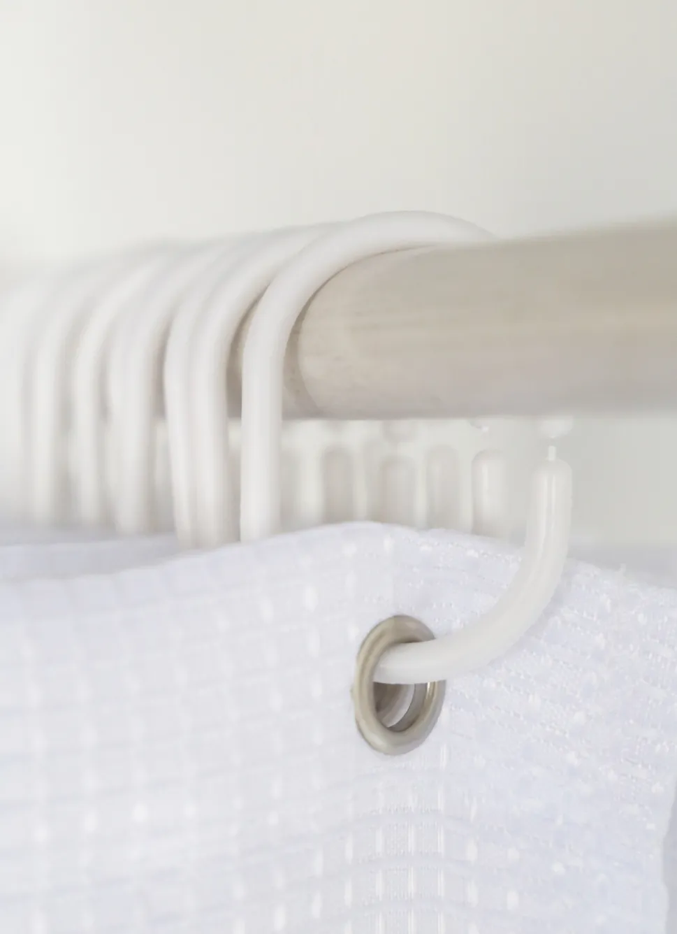 New Bouchara RIDEAU DE DOUCHE GAUFRÉ BRUXELLES BLANC