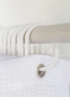 Hot Bouchara RIDEAU DE DOUCHE GAUFRÉ BRUXELLES BLANC