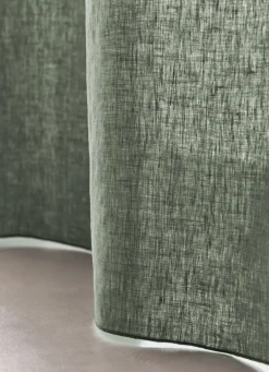 New Bouchara RIDEAU EN LIN LAVÉ BOURDON OLIVE