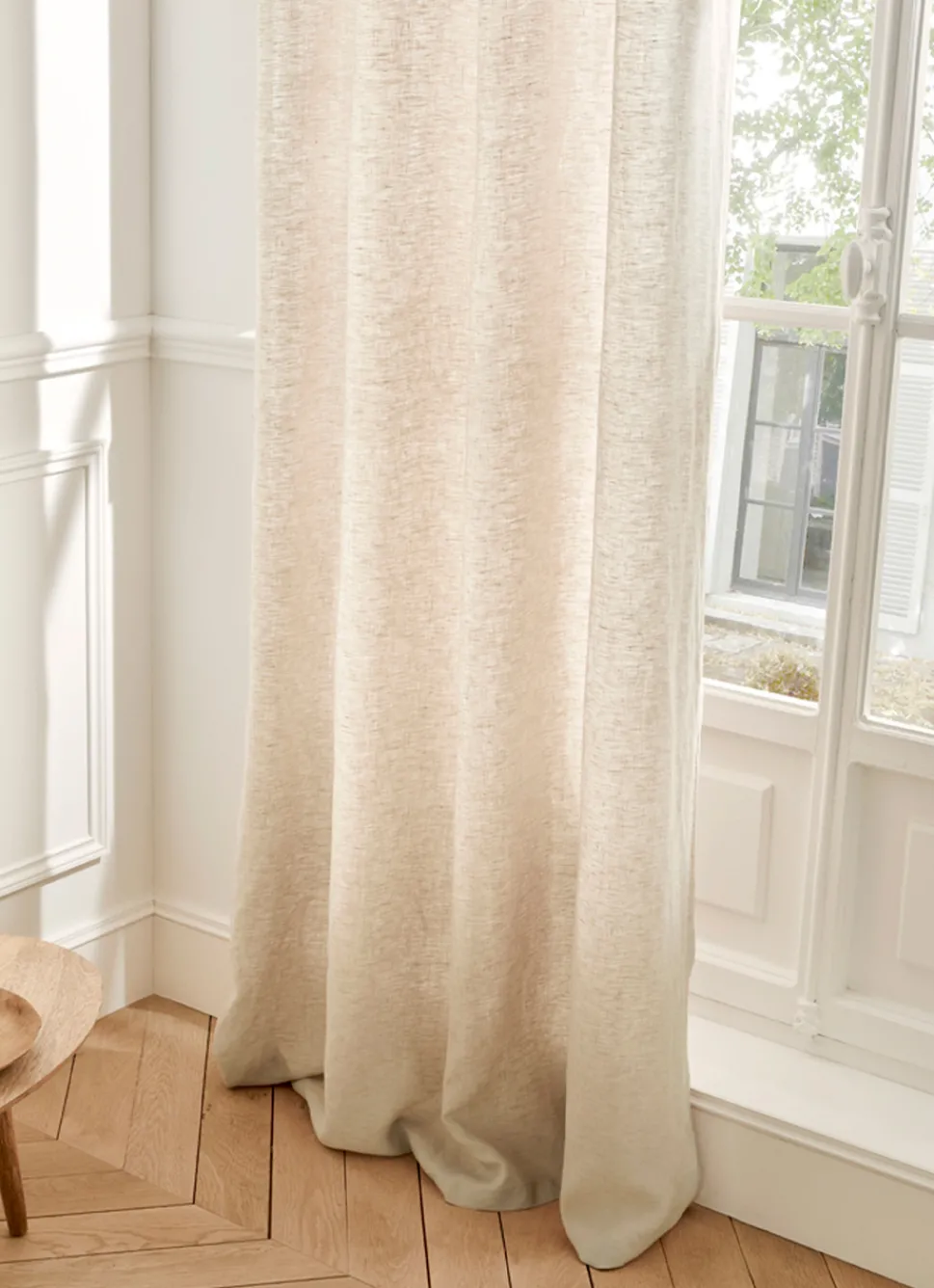 Online Bouchara RIDEAU EN LIN LAVÉ UNI SABLE