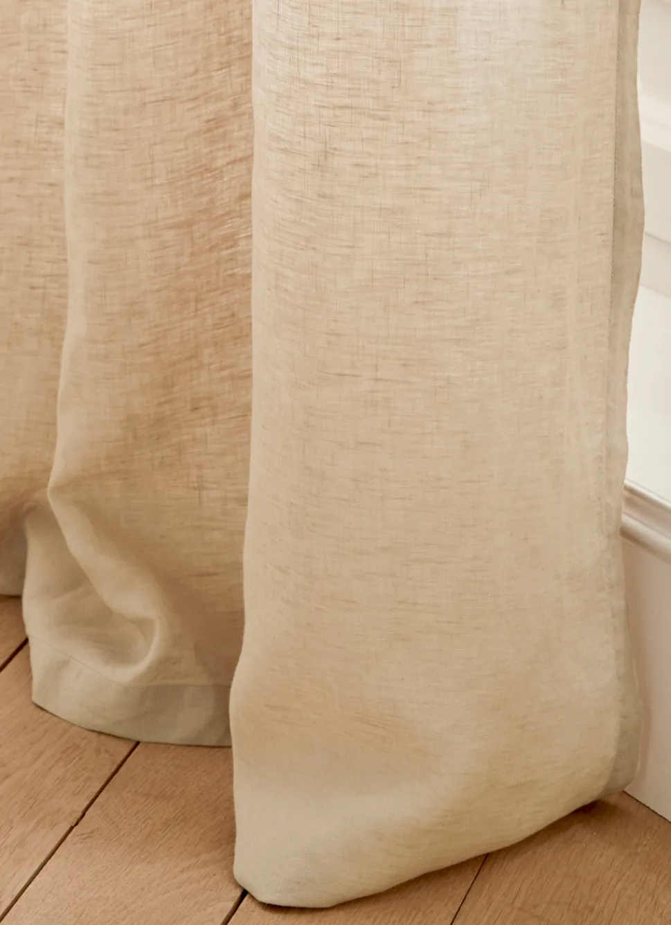 Online Bouchara RIDEAU EN LIN LAVÉ UNI SABLE