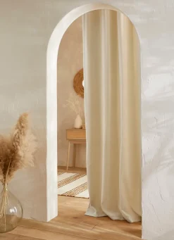 New Bouchara RIDEAU EN VELOURS CHENILLE UNI NATUREL