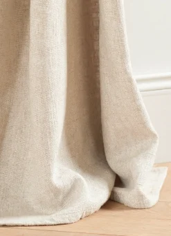 Bouchara RIDEAU EN VISCOSE ET LIN TISSAGE FLAMMÉ ECRU