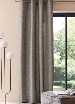 Sale Bouchara RIDEAU FANTAISIE AVEC MICRO MOTIF EN JACQUARD ENCRE