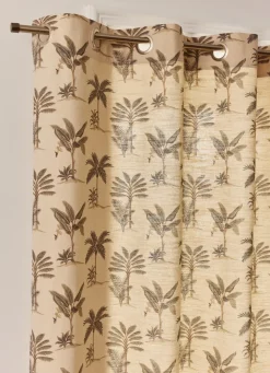 Best Bouchara RIDEAU FLUIDE IMPRIMÉ VÉGÉTAL EN COTON NATUREL