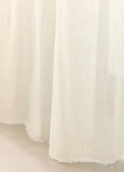 Clearance Bouchara RIDEAU FLUIDE TEXTURÉ EN COTON ET LIN ECRU