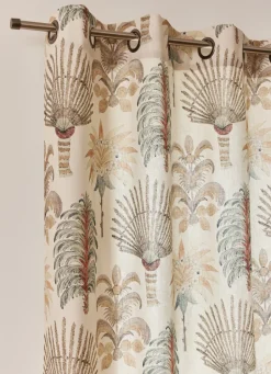 Best Bouchara RIDEAU IMPRIMÉ À PALMIERS EN COTON ECRU