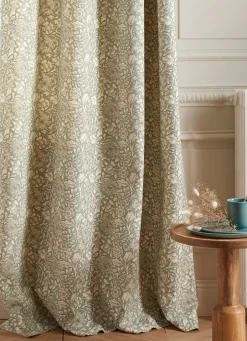 Best Bouchara RIDEAU IMPRIMÉ FLEURS INDIENNES SAUGE