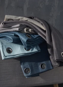 Online Bouchara RIDEAU ISOLANT THERMIQUE UNI TEXTURÉ GRIS