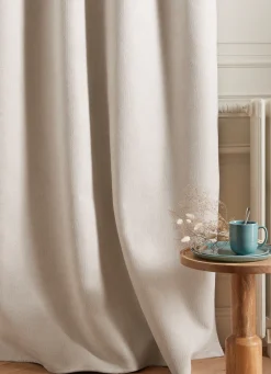 Outlet Bouchara RIDEAU OBSCURCISSANT EN VELOURS CHENILLE ÉCRU