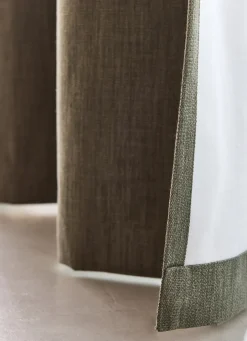 New Bouchara RIDEAU OCCULTANT ASPECT NATUREL AVEC LIN KAKI