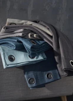 Online Bouchara RIDEAU OCCULTANT UNI EFFET TRAMÉ ANTHRACITE