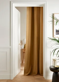 Clearance Bouchara RIDEAU OCCULTANT UNI EFFET TRAMÉ BRUN MAÏS