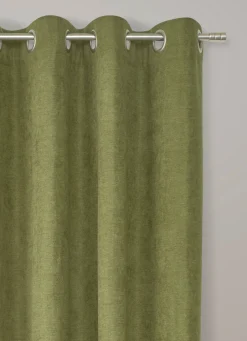 Online Bouchara RIDEAU THERMIQUE UNI EFFET VELOURS MAT KAKI