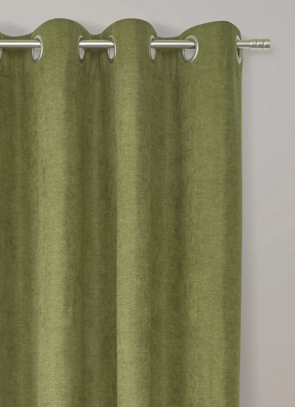 Online Bouchara RIDEAU THERMIQUE UNI EFFET VELOURS MAT KAKI