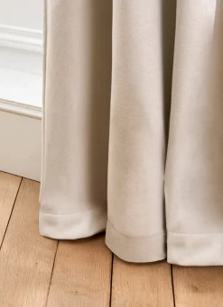 Clearance Bouchara RIDEAU THERMIQUE UNI EFFET VELOURS MAT GROELAND ÉCRU