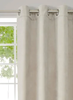 New Bouchara RIDEAU THERMIQUE UNI EN VELOURS DOUBLÉ POLAIRE NATUREL