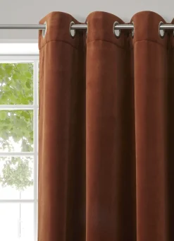 Sale Bouchara RIDEAU THERMIQUE UNI EN VELOURS DOUBLÉ POLAIRE CAMEL