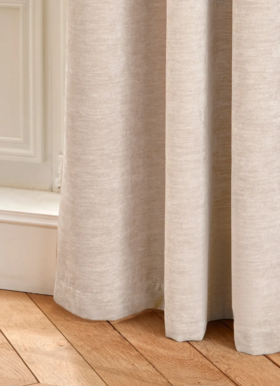 Hot Bouchara RIDEAU UNI ASPECT VELOURS TOUCHER DOUX CANNA ECRU