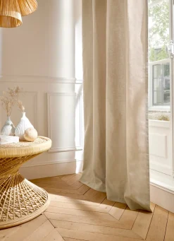 Hot Bouchara RIDEAU UNI AVEC EFFET GRATTÉ LIN