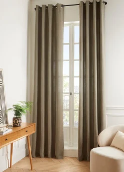 Bouchara RIDEAU UNI AVEC EFFET GRATTÉ AMANDE